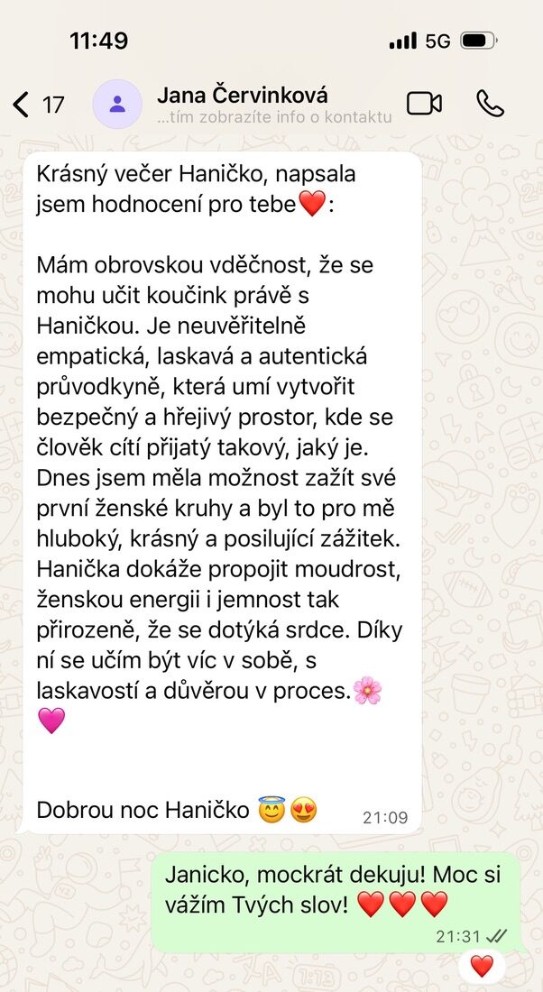 Refrence od Jany Červinkové