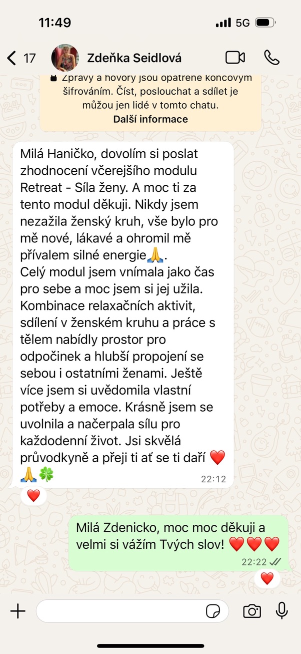 Reference od Zdeňky Seidlovaé